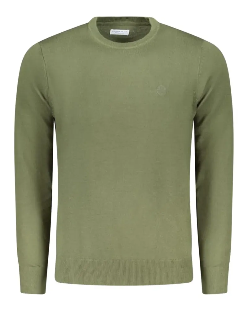 North Sails logo-patch crew-neck sweater - Grün Grün