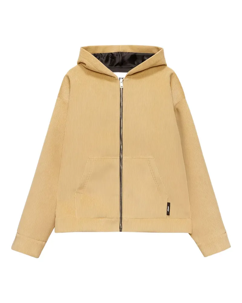 MSGM hooded zip-up jacket - Nude Nude