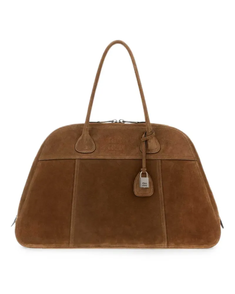 Miu Miu suede shoulder bag - Braun Braun