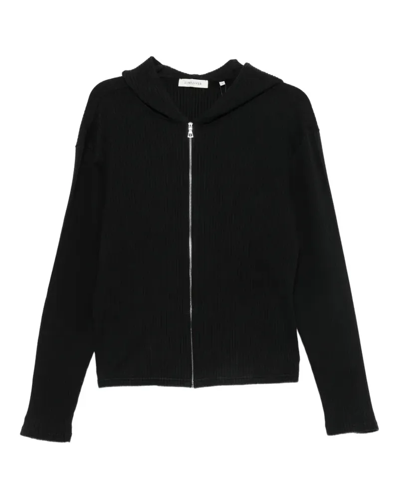 Sunflower ribbed-knit zip-up hoodie - Schwarz Schwarz