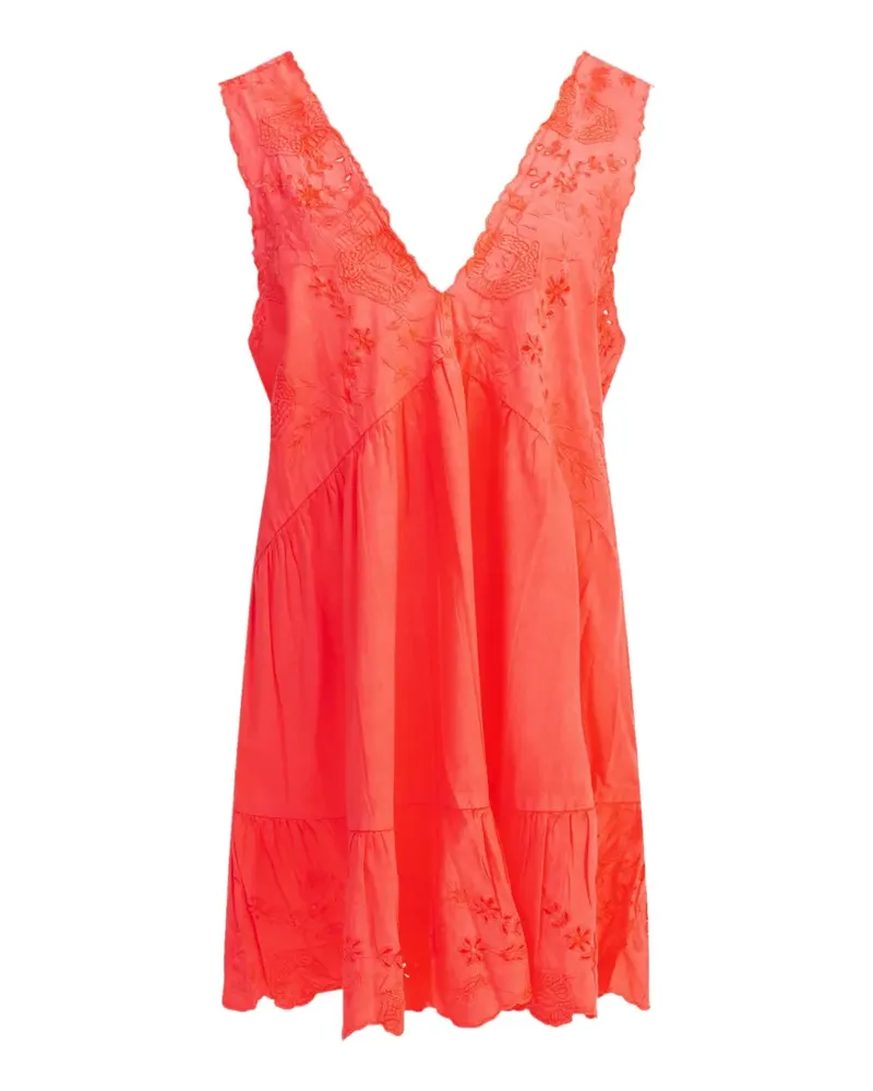 Juliet Dunn Minikleid mit V-Rückenausschnitt - Rosa Rosa