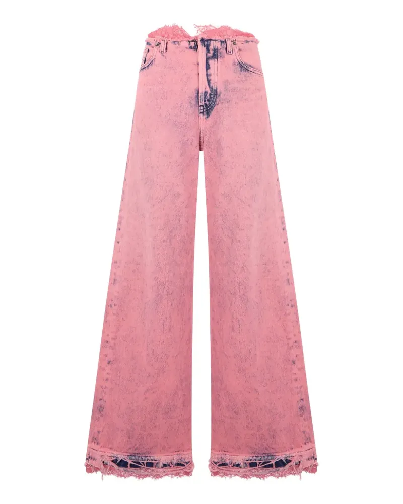 Diesel frayed-edge acid-wash jeans - Rosa Rosa
