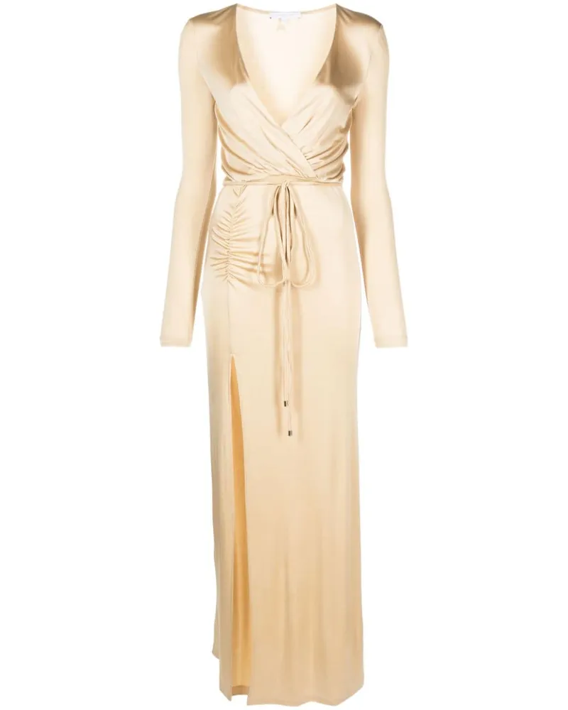 Patrizia Pepe Jersey-Kleid mit V-Ausschnitt - Nude Nude