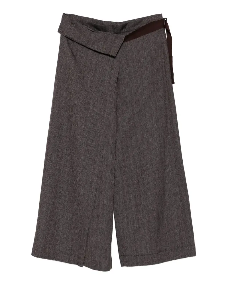 ALYSI draped-panel trousers - Braun Braun