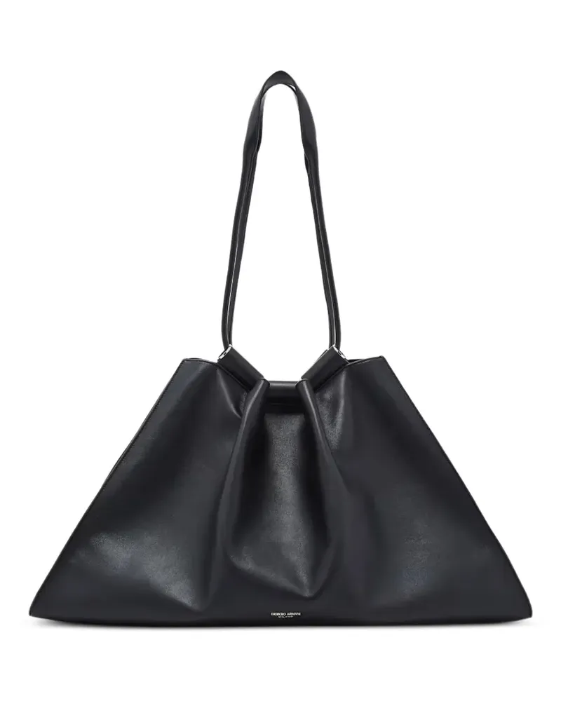 Giorgio Armani Große Schultertasche mit Falten - Schwarz Schwarz