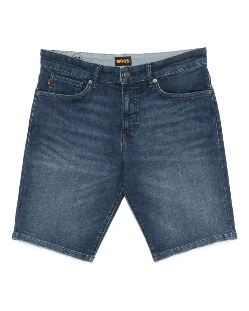 HUGO BOSS faded-wash five-pocket shorts - Blau Blau