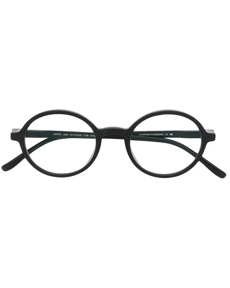Mykita Brille mit rundem Gestell - Schwarz Schwarz