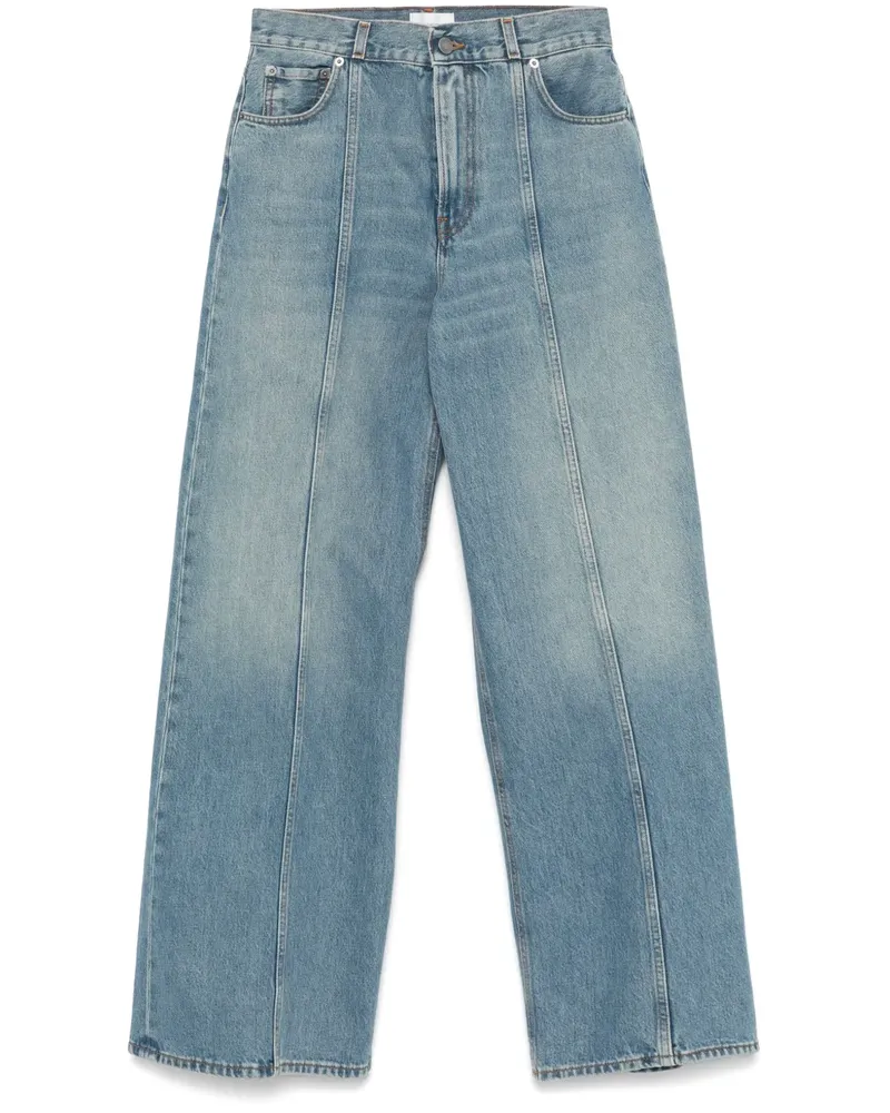 Haikure Peace Wide-Leg-Jeans - Blau Blau