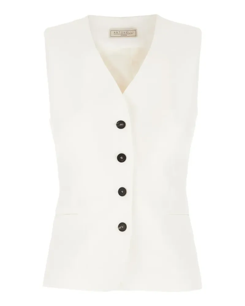 Antonelli Firenze buttoned vest - Weiß Weiß