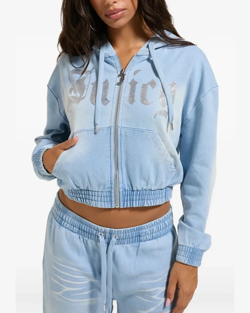 Juicy Couture Hoodie mit Strass-Logo - Blau Blau