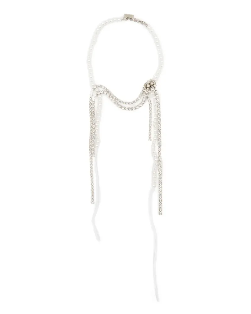 Maison Margiela Halskette mit Kristallen - Silber Silber