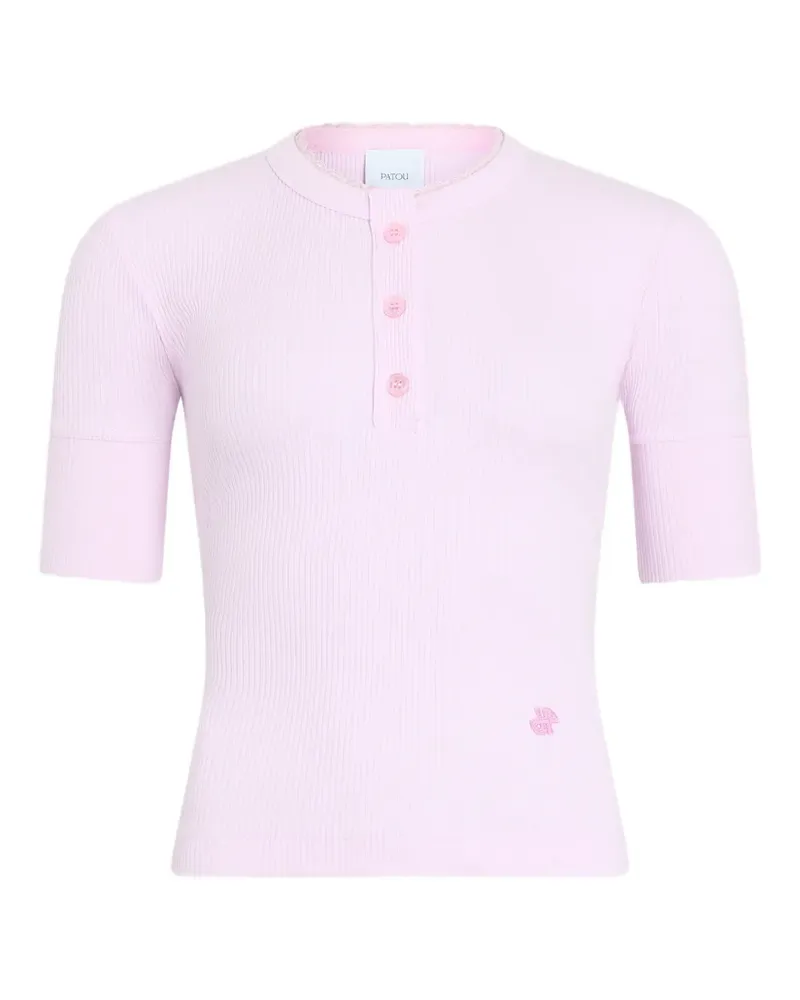 Patou T-Shirt mit Knöpfen - Rosa Rosa
