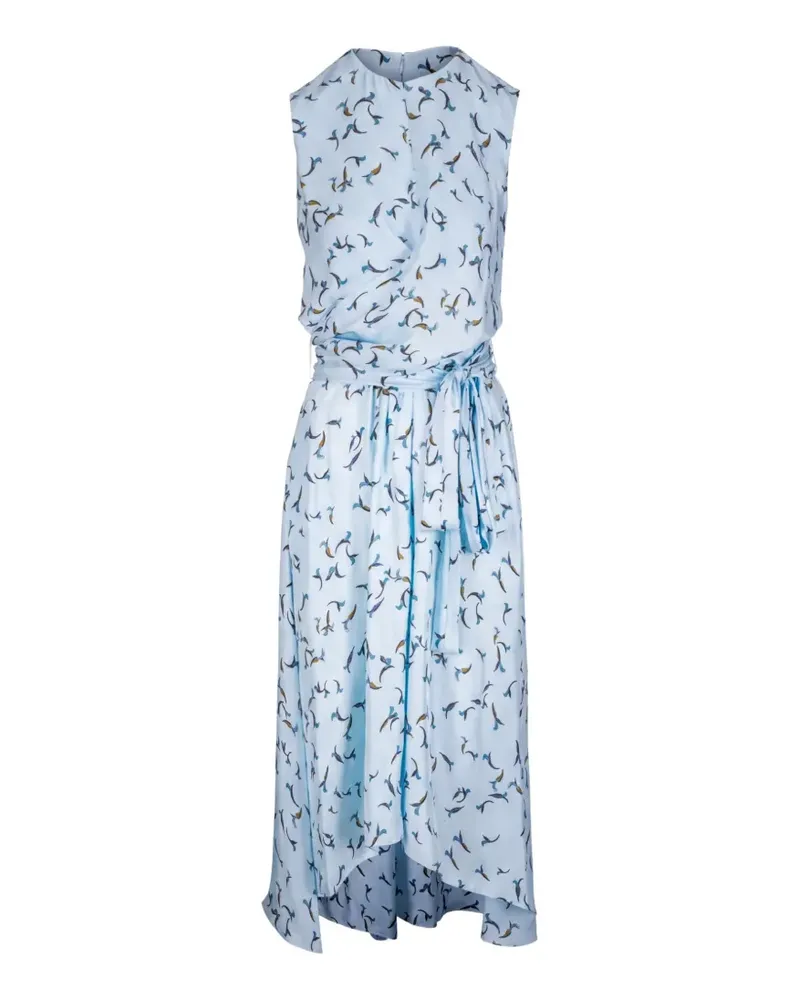 Altuzarra Penny Kleid mit Vogel-Print - Blau Blau