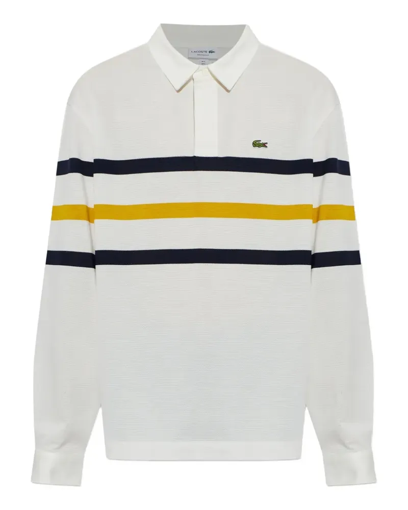 Lacoste Gestreiftes Rugby-Poloshirt - Nude Nude