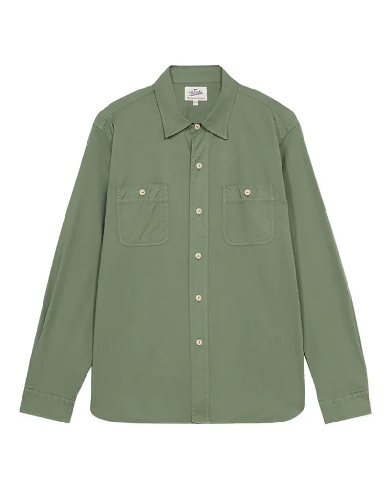 Fortela patch-pocket twill shirt - Grün Grün