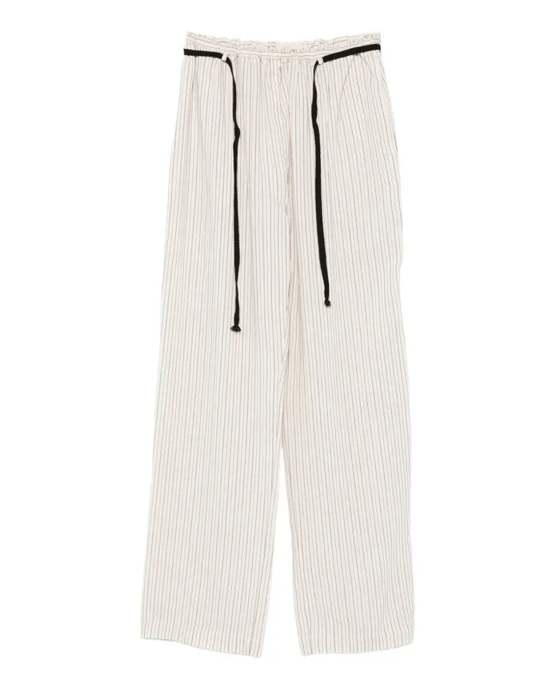 BARENA striped drawstring trousers - Nude Nude