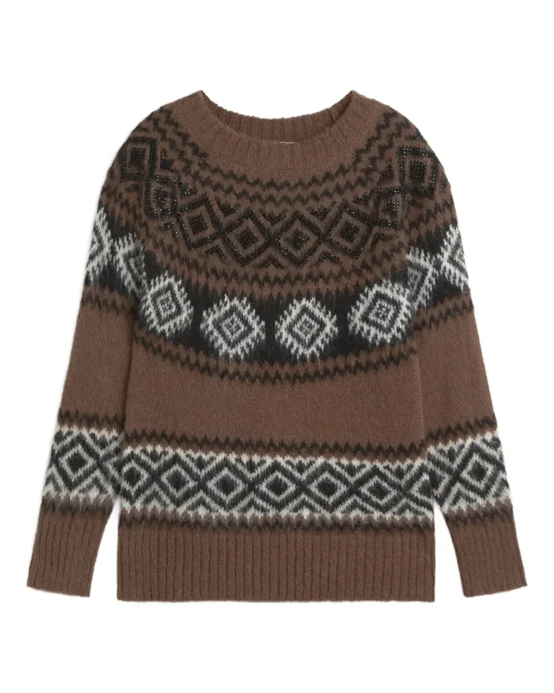 Ermanno Scervino Pullover mit geometrischem Muster - Braun Braun