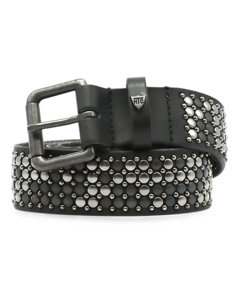 HTC Hollywood Trading Company Nest studded leather belt - Schwarz Schwarz