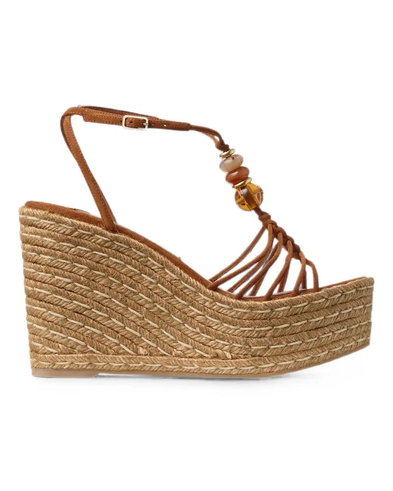 Jimmy Choo Lemi Espadrilles mit Perlen - Braun Braun
