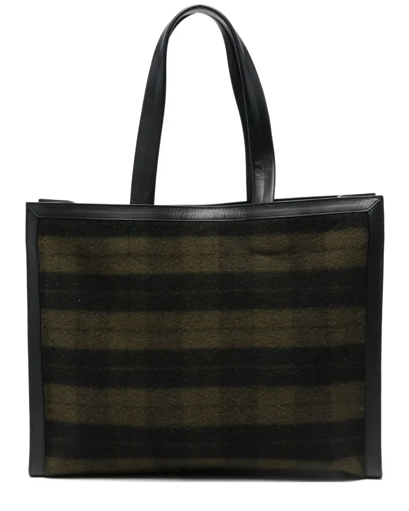 Andersson Bell Karierter Linus Tote Bag - Schwarz Schwarz