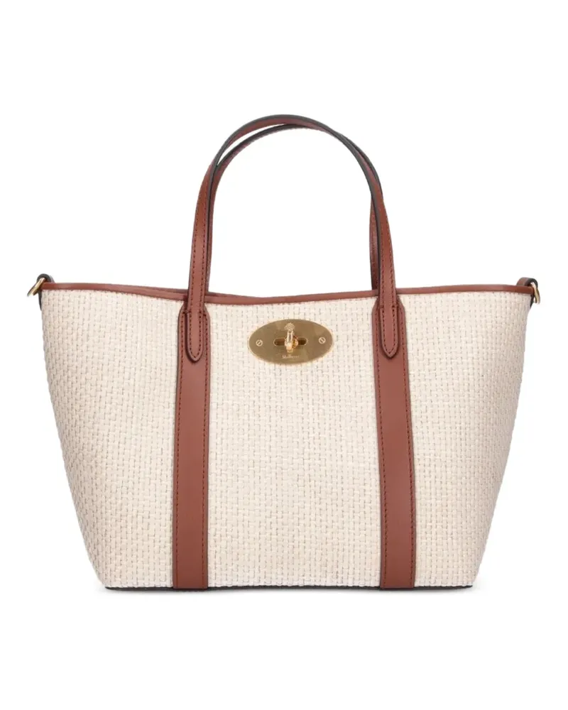 Mulberry Bayswater woven mini tote bag - Nude Nude