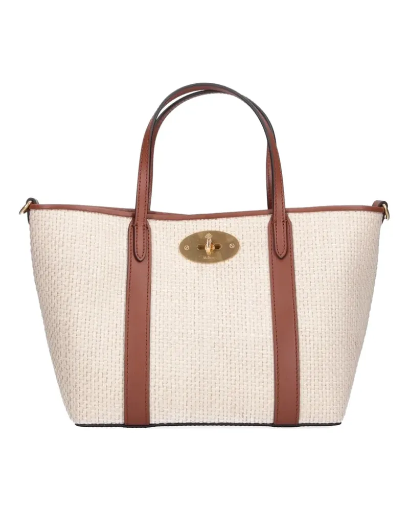 Mulberry Bayswater woven mini tote bag - Nude Nude