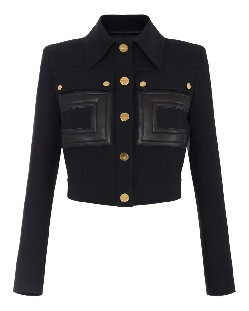 Elisabetta Franchi Jacke aus Krepp - Schwarz Schwarz