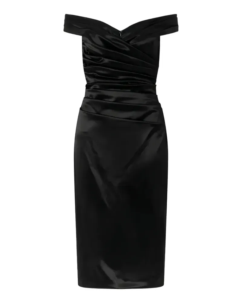 Dolce & Gabbana Schulterfreies Midikleid - Schwarz Schwarz