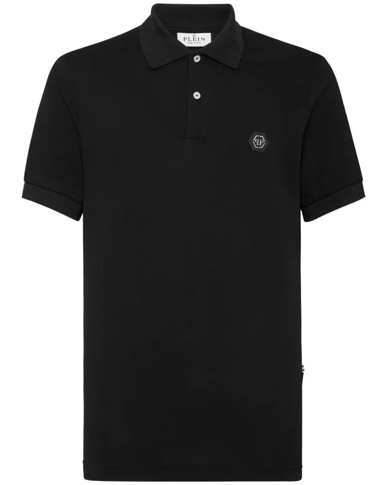 Philipp Plein Skull & Bones Poloshirt - Schwarz Schwarz