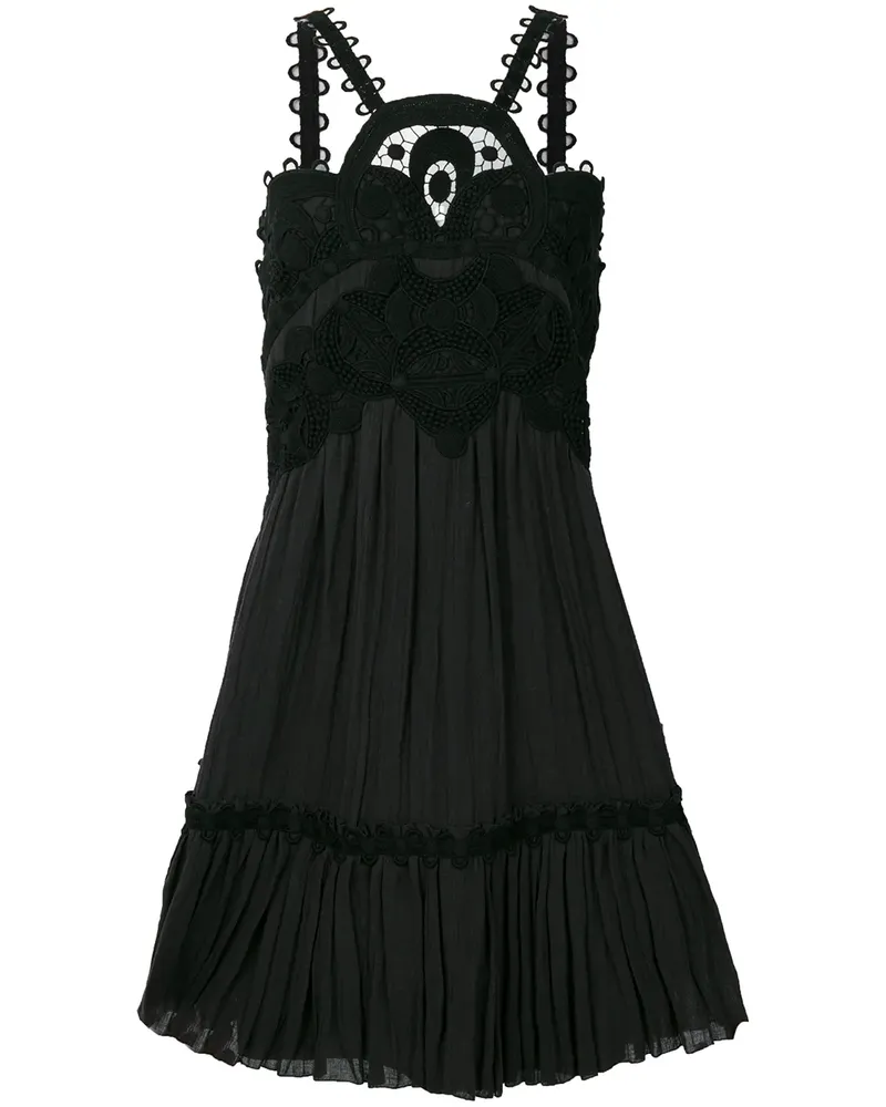 Chloé Kleid mit Stickerei - Schwarz Schwarz