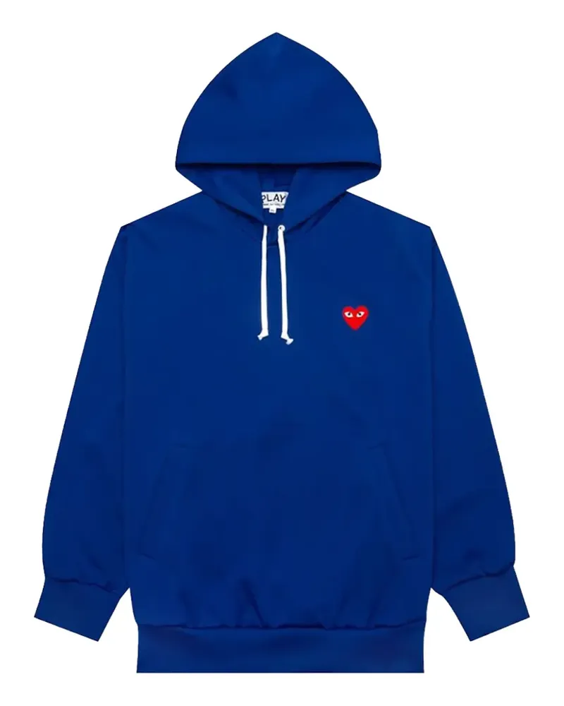 Comme des Garçons heart-patch hoodie - Blau Blau