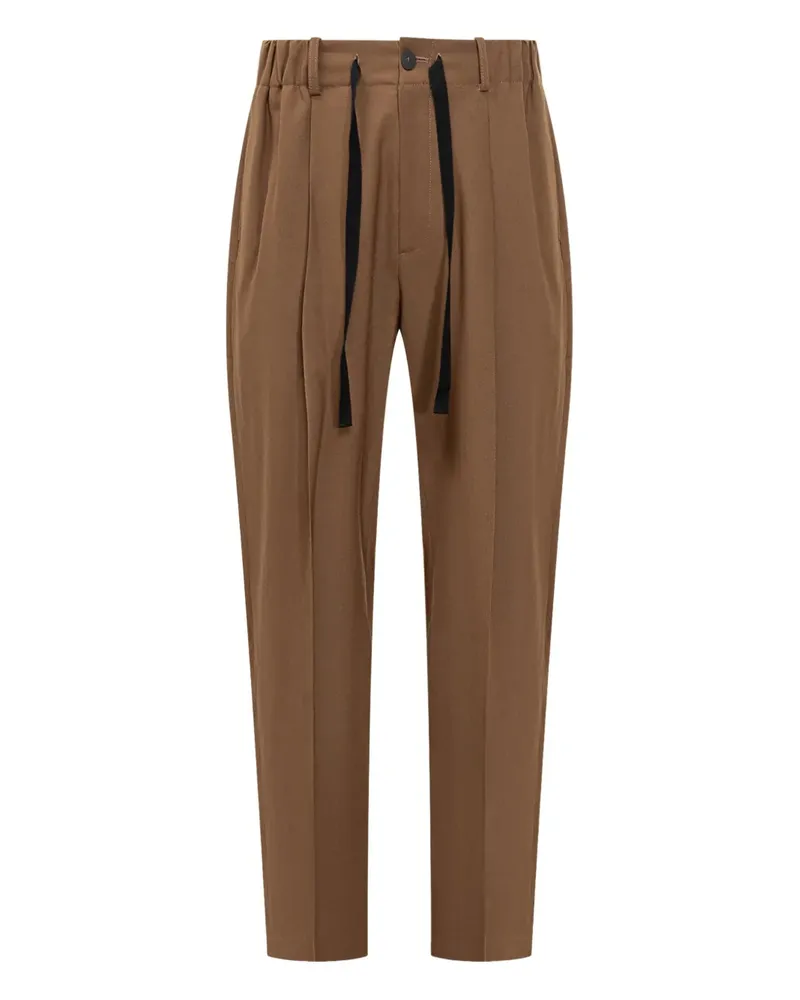 Studio Nicholson elasticated-drawcord trousers - Braun Braun