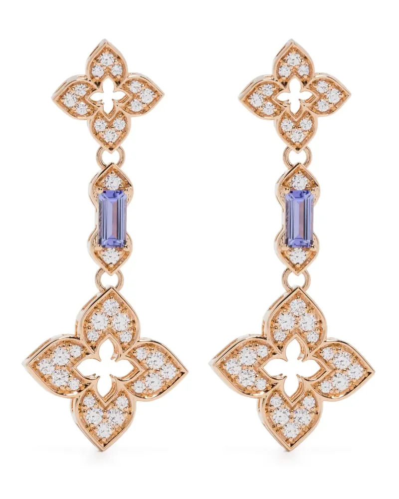 Roberto Coin 18kt Venetian Princess Rotgoldohrringe mit Diamanten - Rosa Rosa