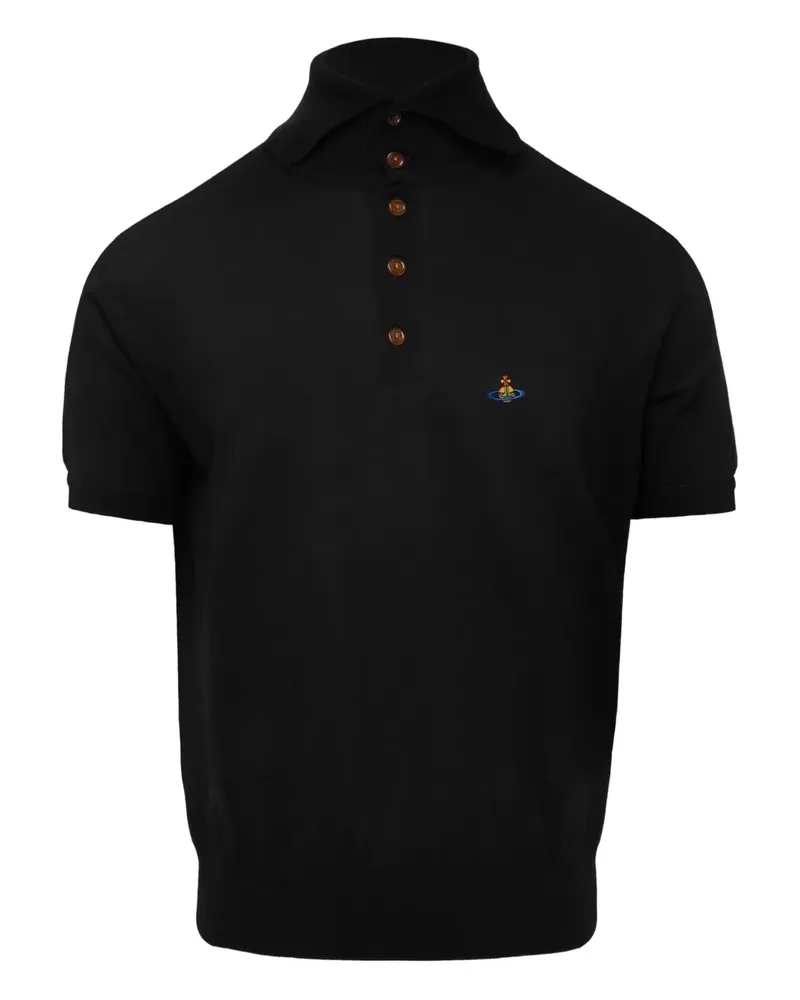 Vivienne Westwood Poloshirt mit Logo-Stickerei - Schwarz Schwarz