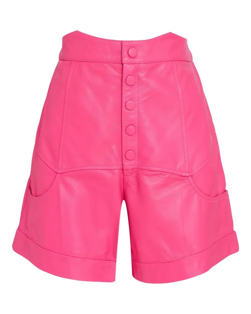 OLYMPIAH Ledershorts mit hohem Bund - Rosa Rosa