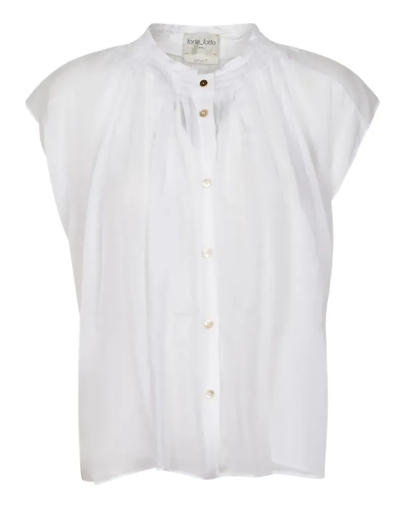 forte_forte pleated sleeveless shirt - Weiß Weiß
