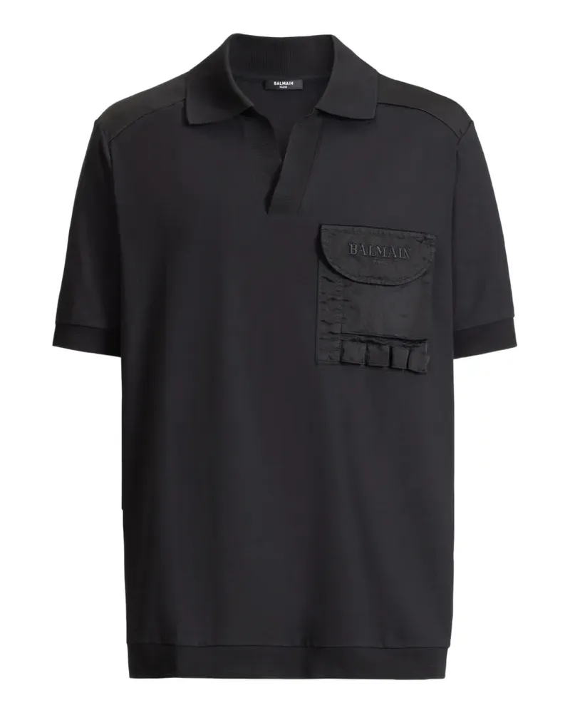 Balmain Vintage Utility Poloshirt - Schwarz Schwarz