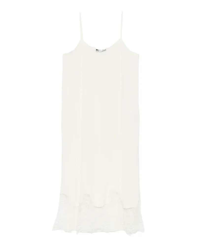 Fabiana Filippi lace-trim midi dress - Nude Nude