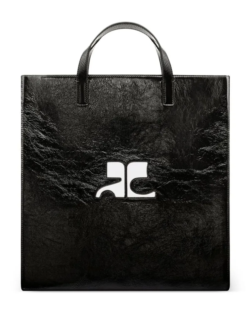 Courrèges Reedition Naplack Tote Bag - Schwarz Schwarz