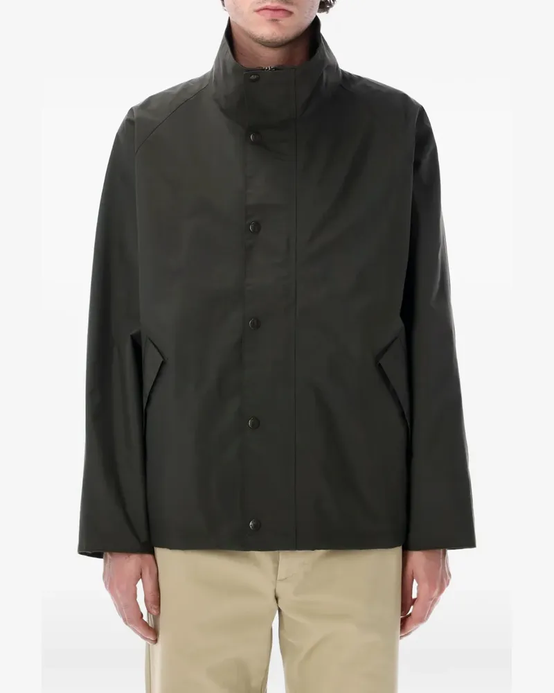 nanamica corduroy-collar raglan-sleeve coat - Braun Braun