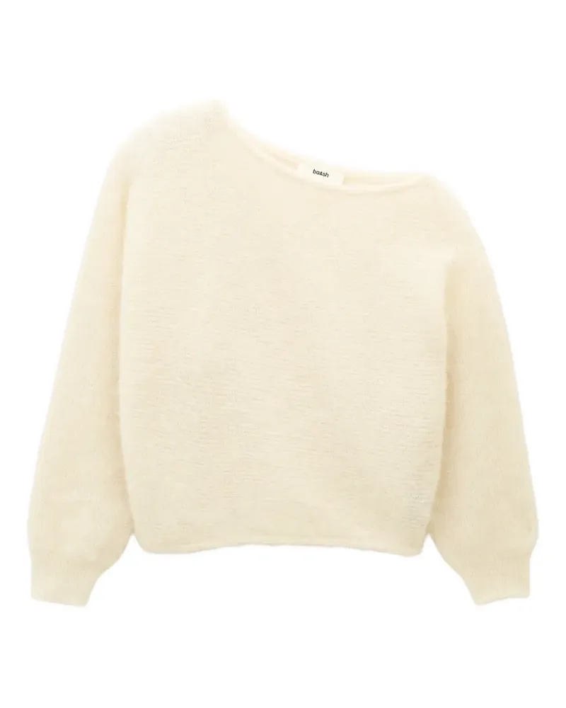 ba&sh Suela schulterfreier Pullover aus Rippstrick - Nude Nude