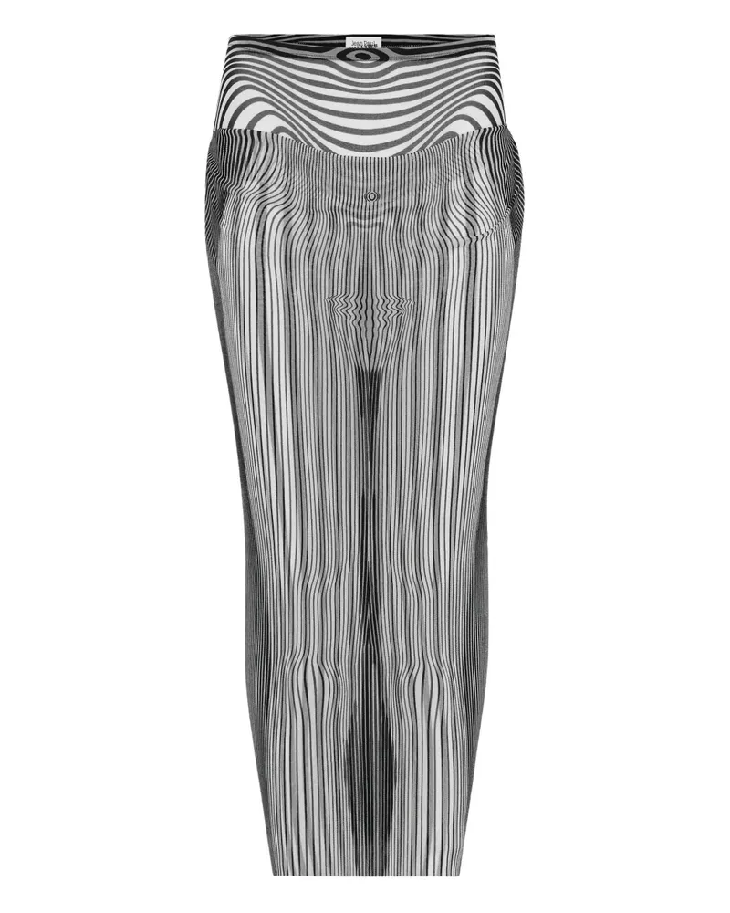 Jean Paul Gaultier Drapierter Maxirock mit Body Morphing - Weiß Weiß