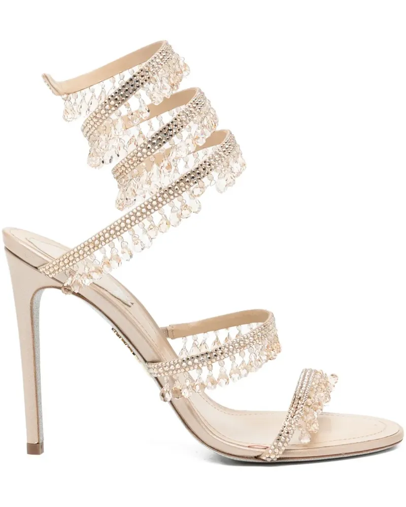 René Caovilla Chandelier Sandalen 105mm - Nude Nude