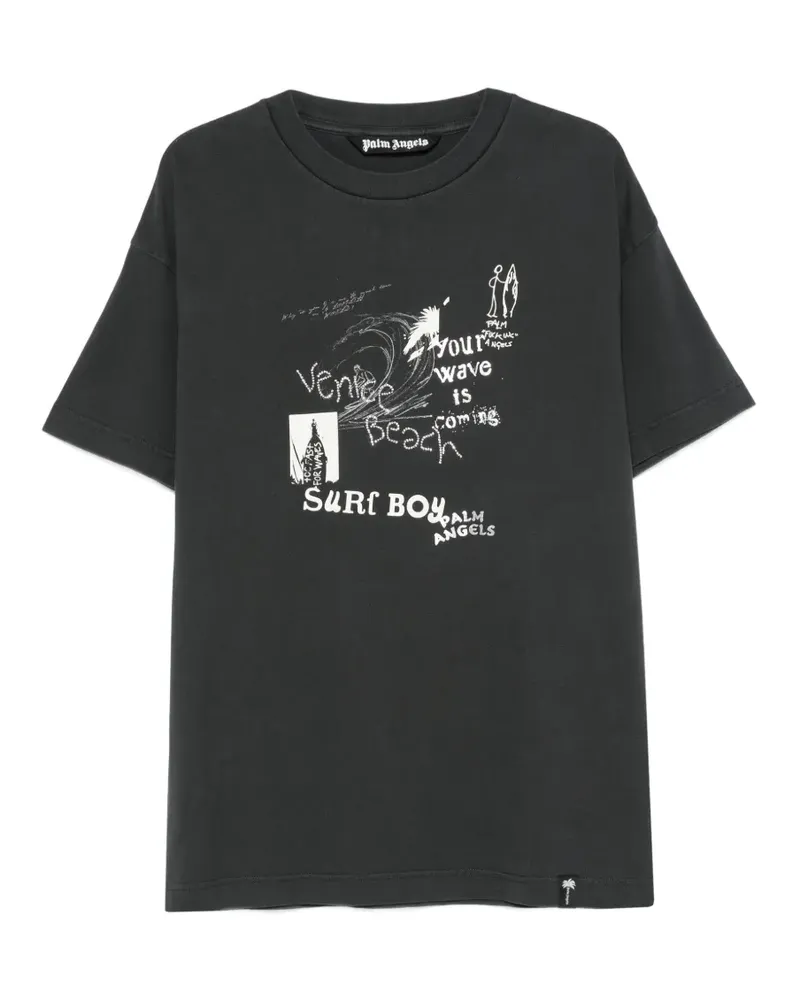 Palm Angels T-Shirt mit grafischem Print - Schwarz Schwarz