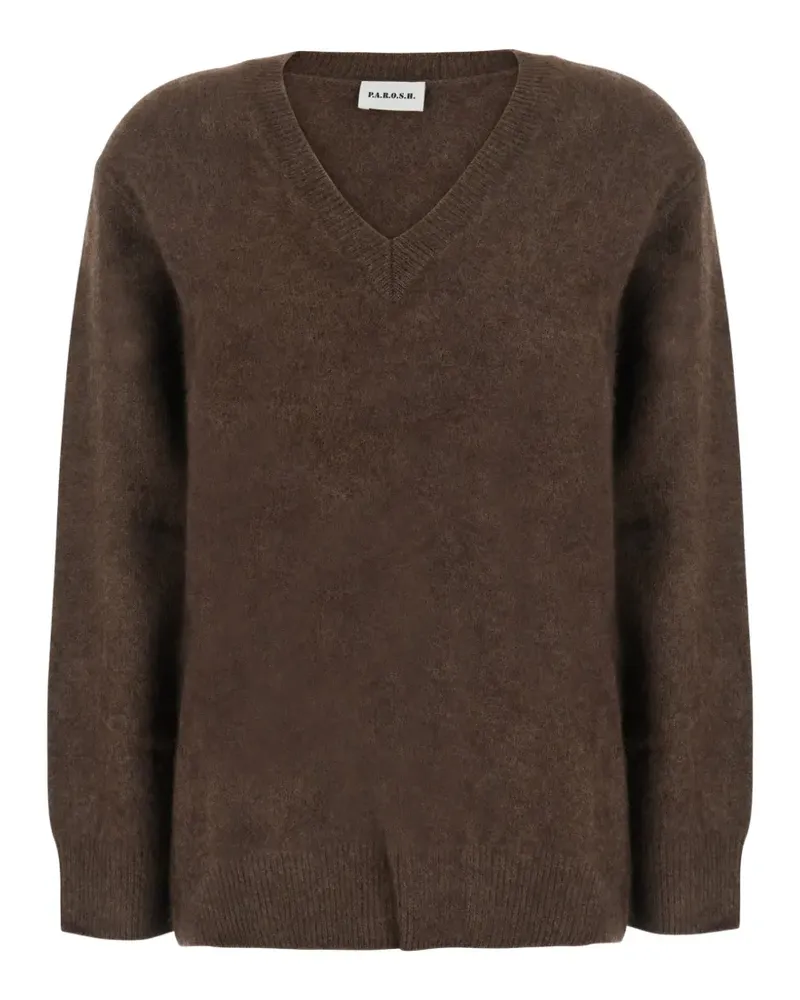 P.A.R.O.S.H. P.A.R.O H. Pullover mit V-Ausschnitt - Braun Braun