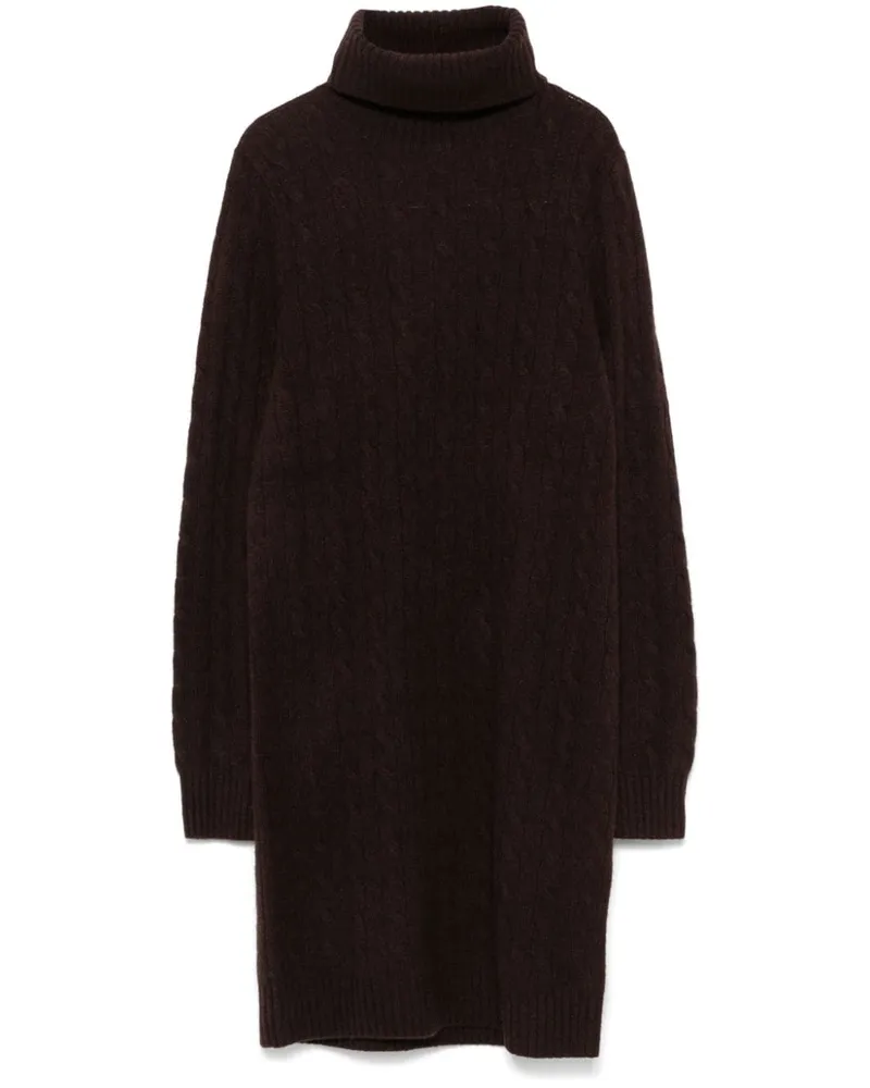 Ralph Lauren Kleid mit Zopfmuster - Braun Braun