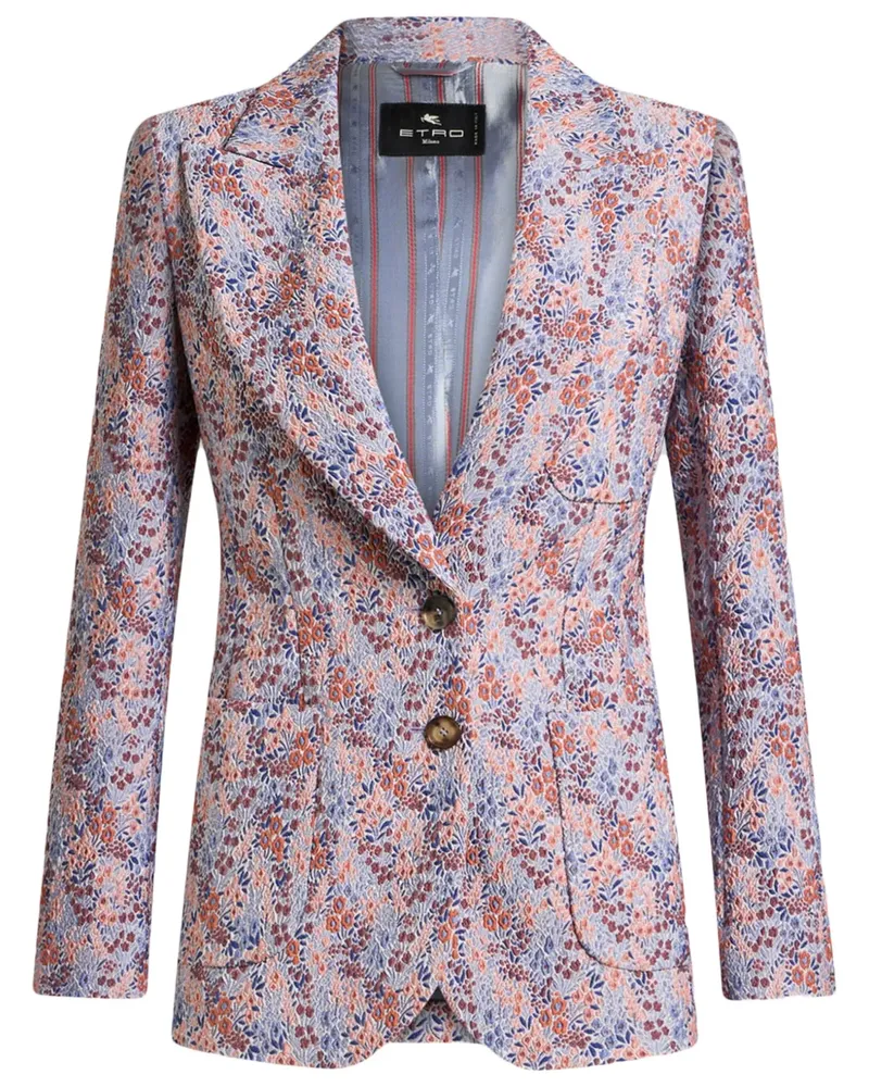 Etro Sakko mit Mikro-Blumen - Rosa Rosa