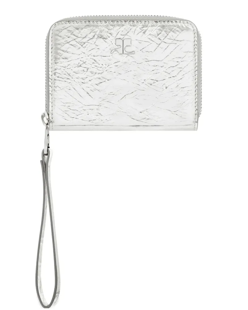 Courrèges Portemonnaie mit Reißverschluss - Silber Silber