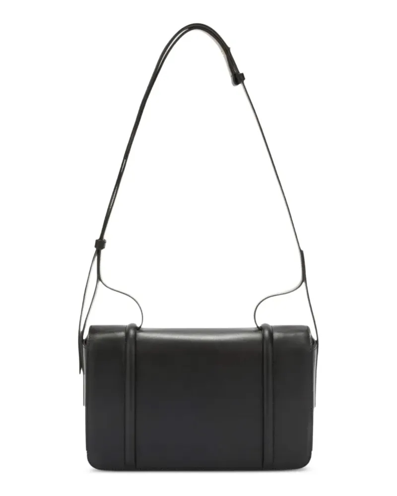 Furla Riva Schultertasche mit Paspeln - Schwarz Schwarz