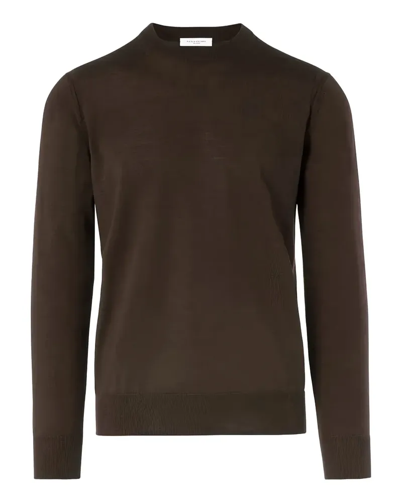Paolo Pecora Milano Pullover mit rundem Ausschnitt - Braun Braun